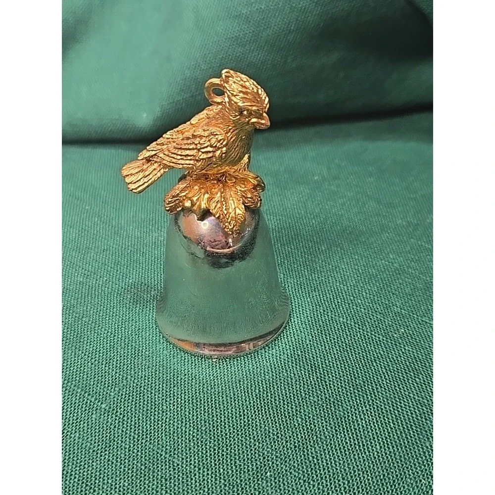 VTG Brass Bird on Silver plated bell approximately 2.5